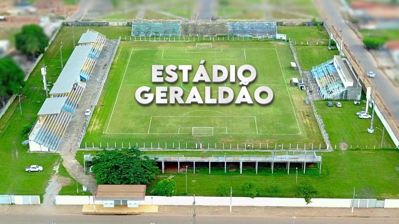 Vista aérea do Estádio Geraldão, casa do Cacerense em Cáceres